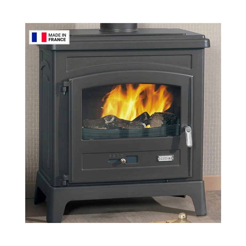 Pack poêle à bois Fonteval godin sortie dessus 10 kw
